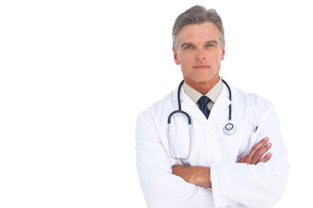 istock Man doctor with arms crossed 827201966