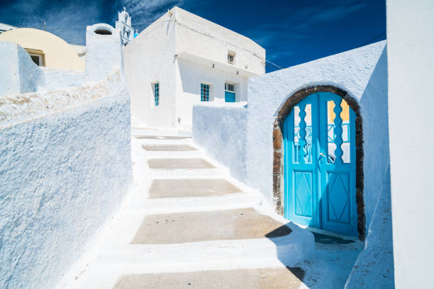 Typical traditional facade in Mykonos