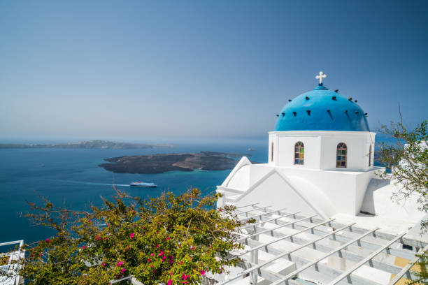 istock typical blue and white church in santorini greece 827212084