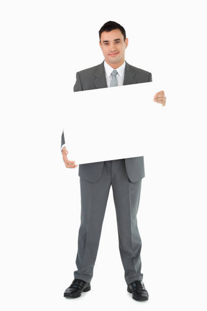 istock Businessman holding sign 827215966