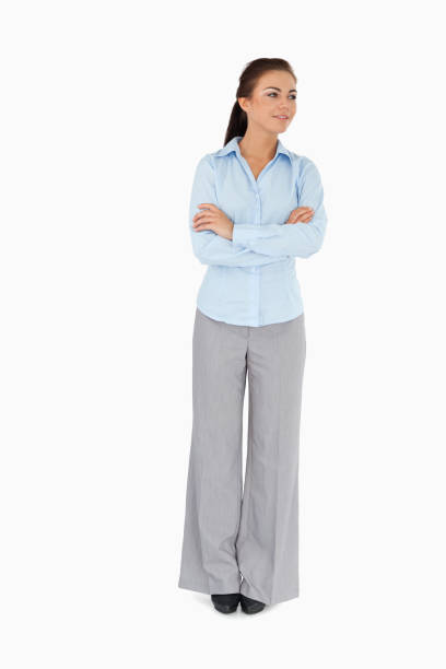 istock Young businesswoman with arms folded 827216090