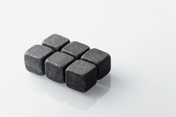 istock Black whiskey stones set of 6. 827218872