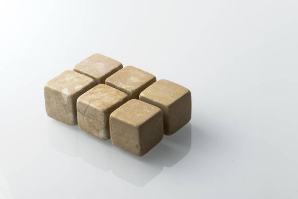 istock Yellow whiskey stones set of 6. 827218904