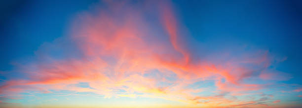 istock Color only sky with red and orange clouds 827226954