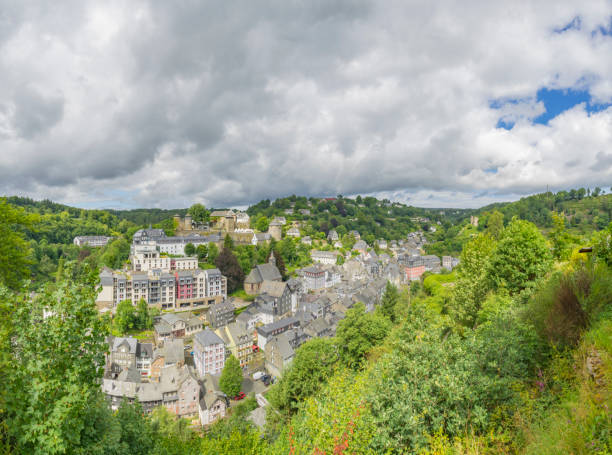 istock Panorama from Kierberg to Monschau/ Germany 827227302