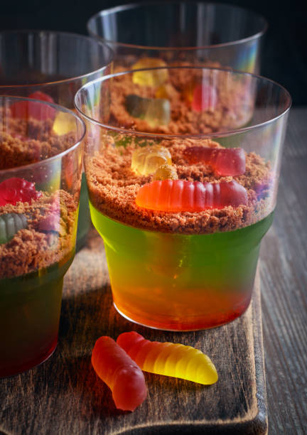istock Slime bugs cups dessert for Halloween 827234058