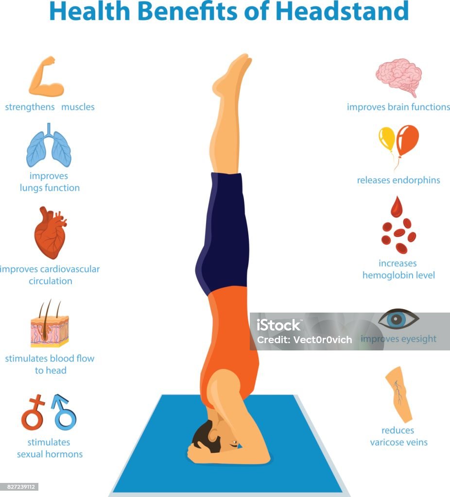 Lợi Ích Sức Khỏe Của Hình Minh Họa Vector Inforgraphics Headstand ...