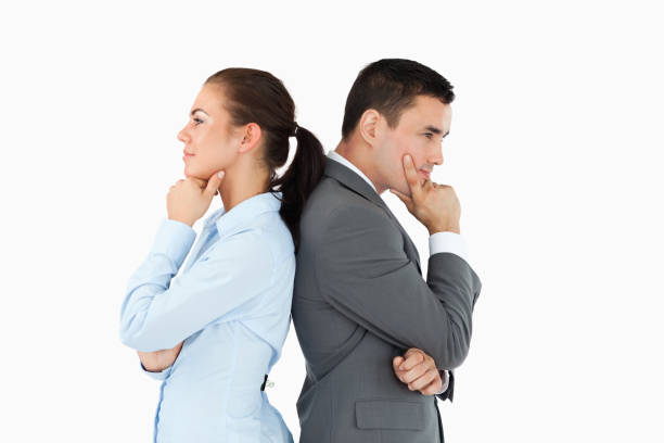 istock Thinking business partners backto-back 827241770