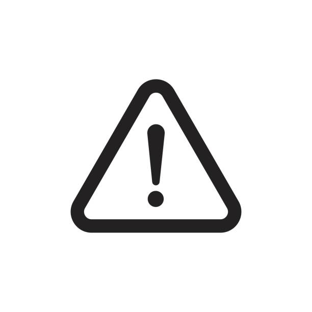 kuvapankkikuvitukset aiheesta vaaramerkin vektorikuvake. huomio, huomiokuva. liiketoimintakonsepti yksinkertainen litteä kuvamerkki valkoisella taustalla. - virheilmoitus
