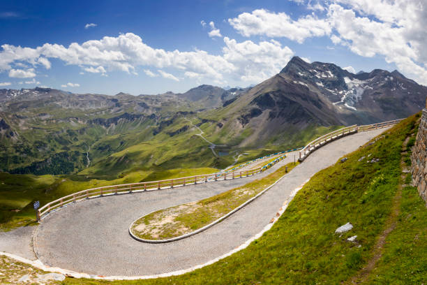Grossglockner Alpine road in the Alps. Hohe Tauern National park Grossglockner, Mountain, European Alps, Austria, Carinthia grossglockner stock pictures, royalty-free photos & images