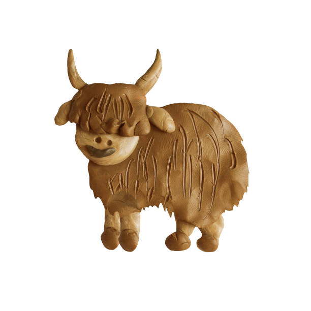 Plasticine  animal 3D  sculpture isolated