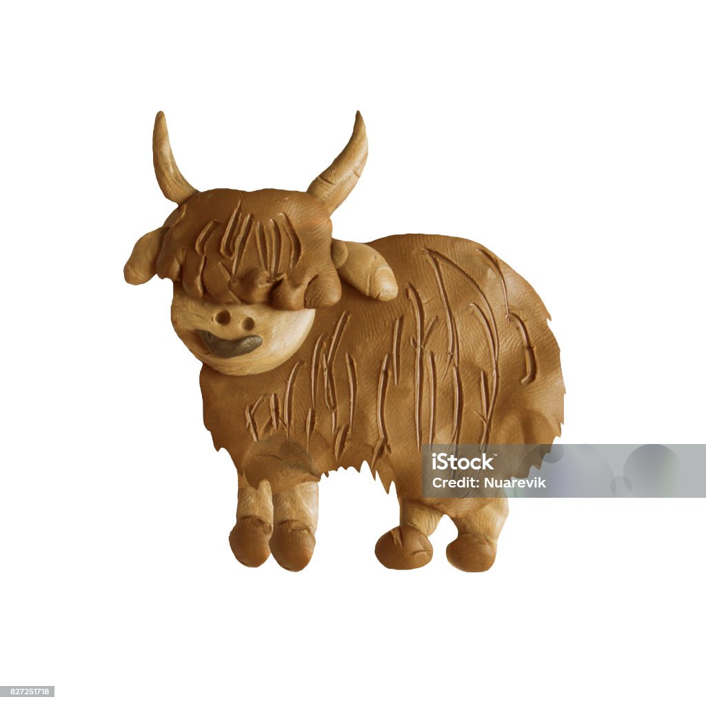 Plasticine  animal 3D  sculpture isolated Animal Stock Photo