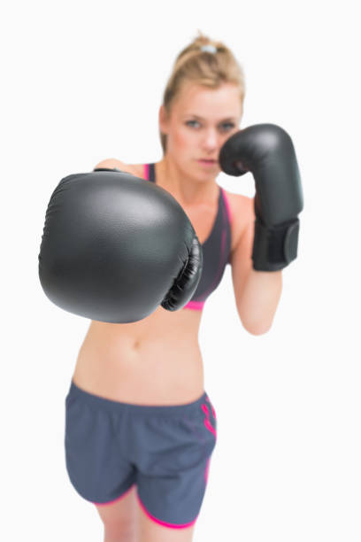istock Female boxer stretching arm out 827261554