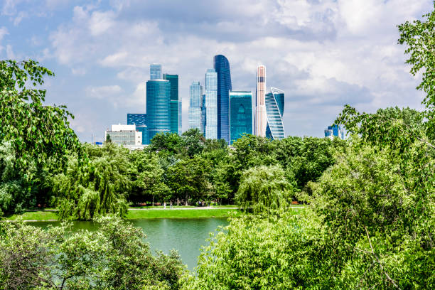 istock Modern buildings in city parks 827265848