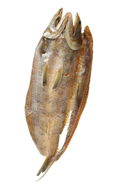 istock Dried salted fishes On White Background 827269382