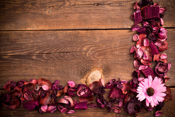 istock dried flowers on the wooden old table 827269840