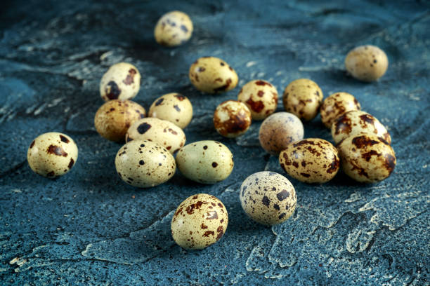 istock Fresh quail eggs in a colorful background 827276328
