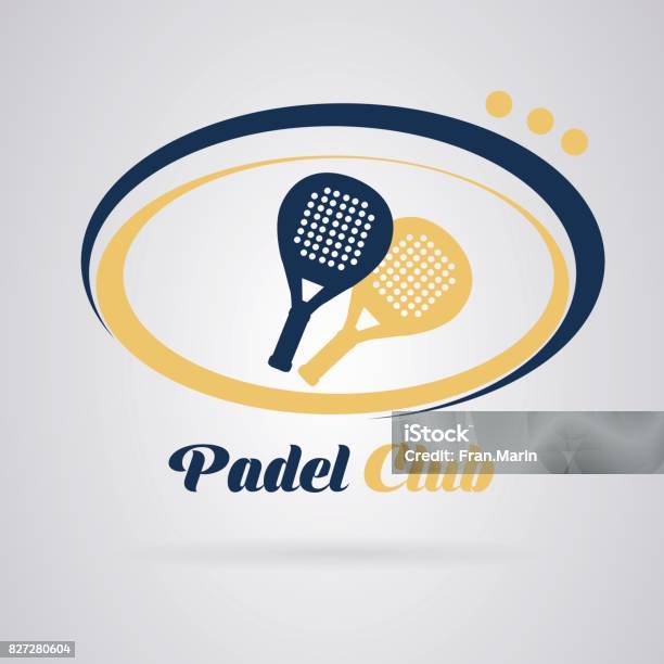 Tennis Padel Logo Stock Illustration - Download Image Now - Padel, Racket, Logo