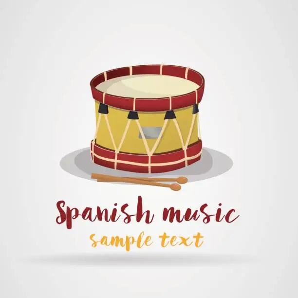 Vector illustration of Spanish party music