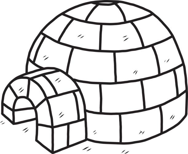 ледяной дом - igloo stock illustrations