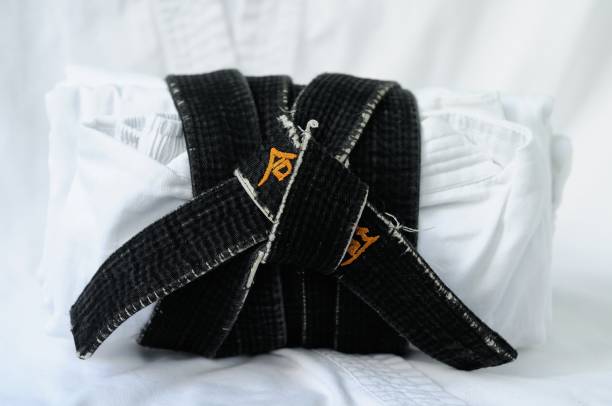 istock aikido black belt martial arts on white background 827284862