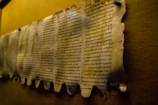 Dead Sea Scrolls, Qumran Caves Scrolls, manuscripts found in the Qumran Caves near the Dead Sea in Israel