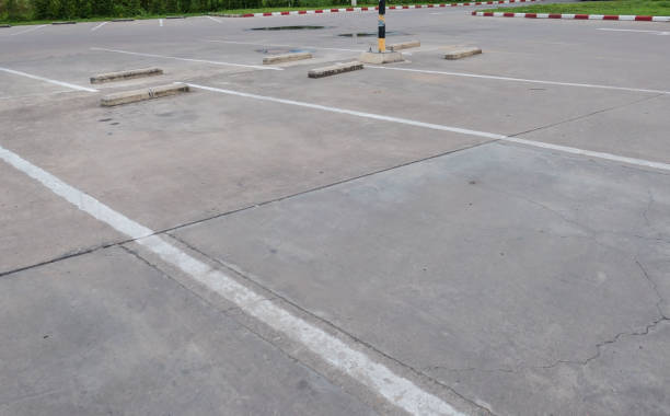 istock empty space for cars ,outdoor car parking 827288214