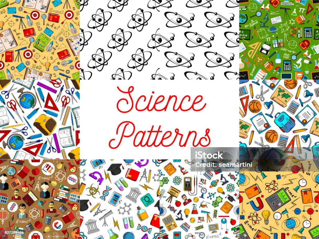Science Notice Patterns Science Seamless Patterns Stock Illustration - Download Image Now ...