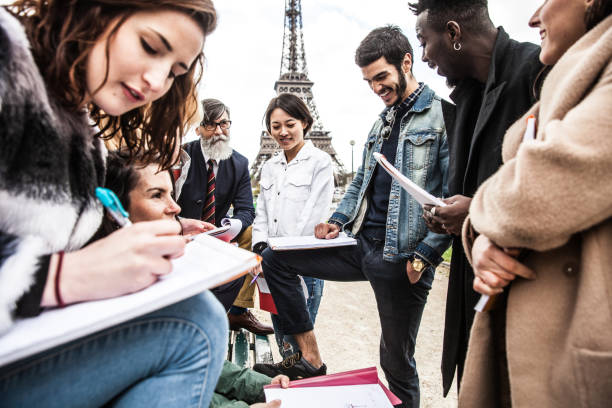 istock School trip in Paris - Outdoor lessons - Tour Eiffel 827291988