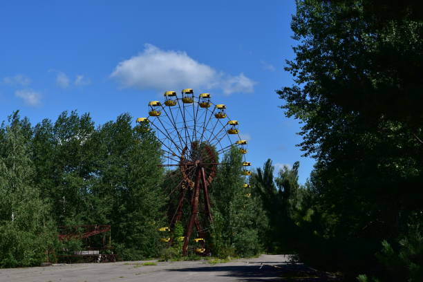 istock Abandoned Fun fair amusement park Chernobyl exclusion zone 827295334