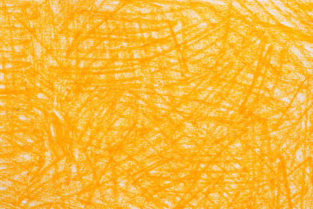 crayon amarelo doodles textura de fundo - pastel colored art and craft equipment pastel crayon horizontal - fotografias e filmes do acervo