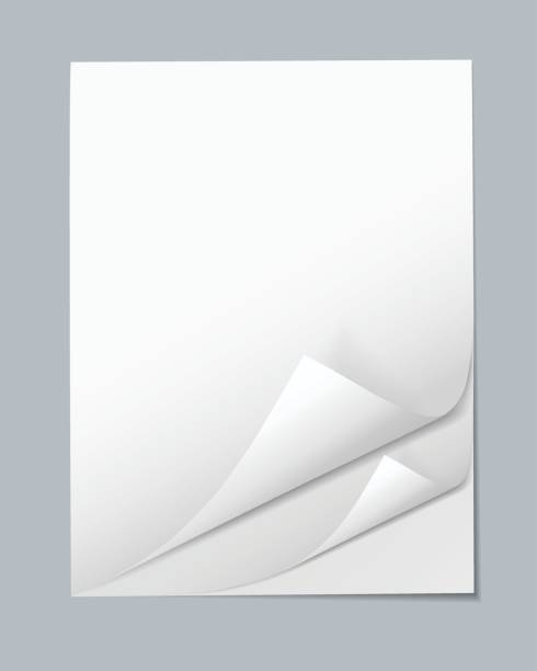 istock Vector realistic illustration of a workbook with sheets of paper with bent corners, isolated on a gray background 827309128