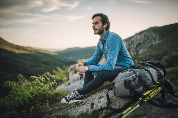 istock Relaxing on the mountain top 827311602