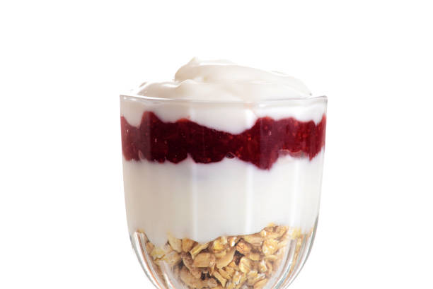 istock closeup isolated strawberry vanilla parfait 827316156