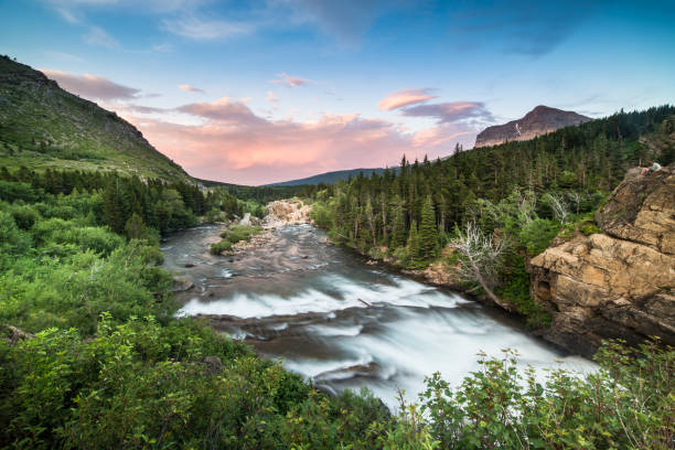 istock Swiftcurrent Falls - Glacier National Park, Montana 827324162