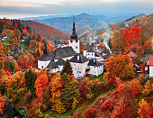 Autumn landscape of Spania Dolina, Slovakia