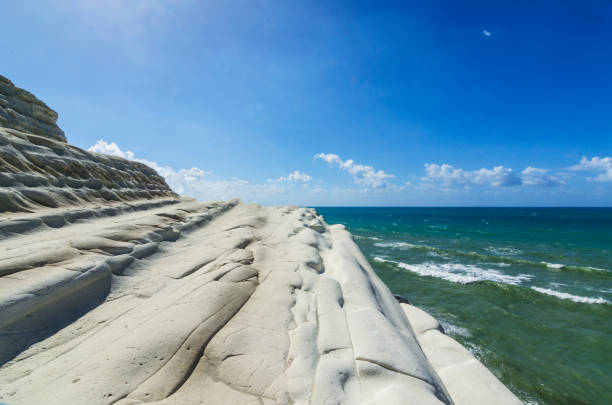 Beach scala dei turchi on the sicilian mediterranean