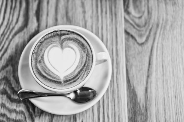 istock Cappuccino or Latte coffee art cup with heart shaped. 827333628