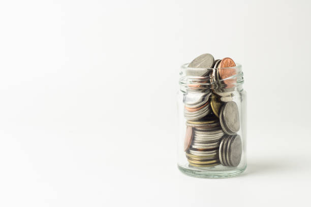 istock Collect money coin on white background 827337410