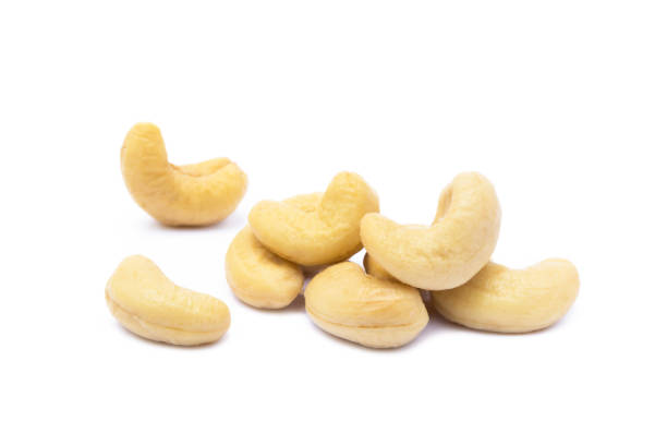 istock Roasted cashew nuts isolated on white background 827338058