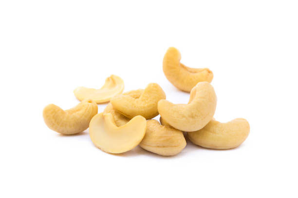 istock Roasted cashew nuts isolated on white background 827338072
