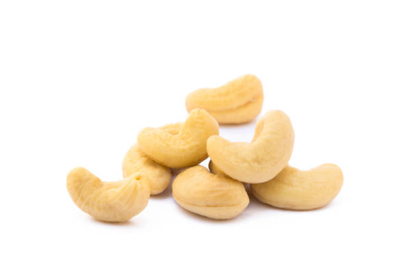 istock Roasted cashew nuts isolated on white background 827338074