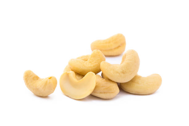 istock Roasted cashew nuts isolated on white background 827338100