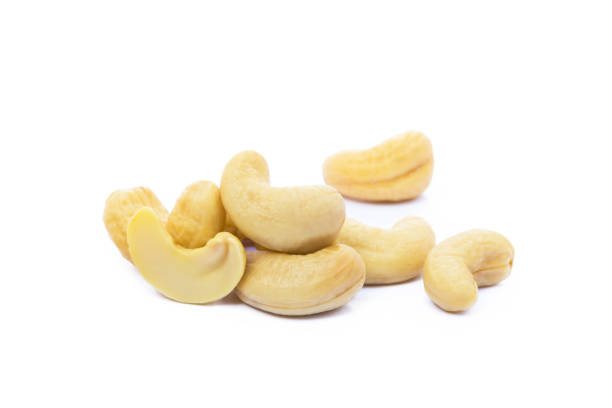 istock Roasted cashew nuts isolated on white background 827338114