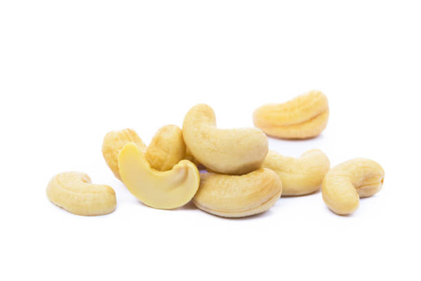 istock Roasted cashew nuts isolated on white background 827338124