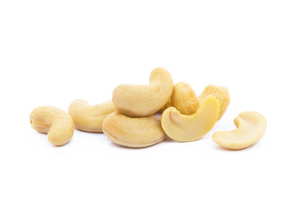 istock Roasted cashew nuts isolated on white background 827338150