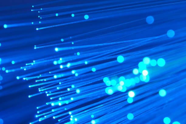 istock Background With Blue Fiber Optics 827341650