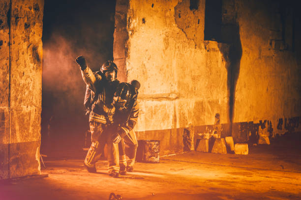 istock Rescue of a firefighter 827344206