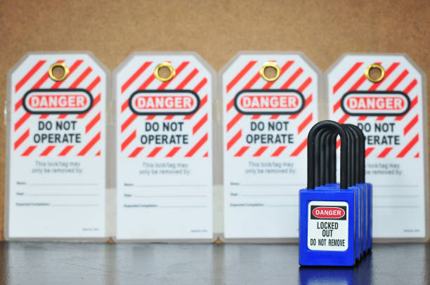 istock Lock out & Tag out , Lockout station,machine - specific lockout devices and lockout point 827348752