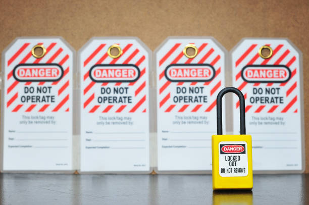 istock Lock out & Tag out , Lockout station,machine - specific lockout devices and lockout point 827348784